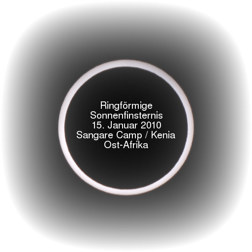 Ringförmige Sonnenfinsternis 15. Januar 2010 (Sangare Camp / Kenia / Ost-Afrika)