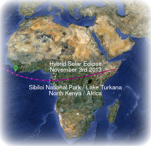 Hybrid Solar Eclipse November 3rd 2013 (Sibiloi National Park / Lake Turkana / Northern Kenya / Africa)