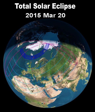 Totale Sonnenfinsternis 20. März 2015 (Färöer Inseln / Dänemark / Nordatlantik)